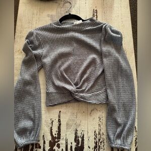 Periwinkle sparkly cropped sweater